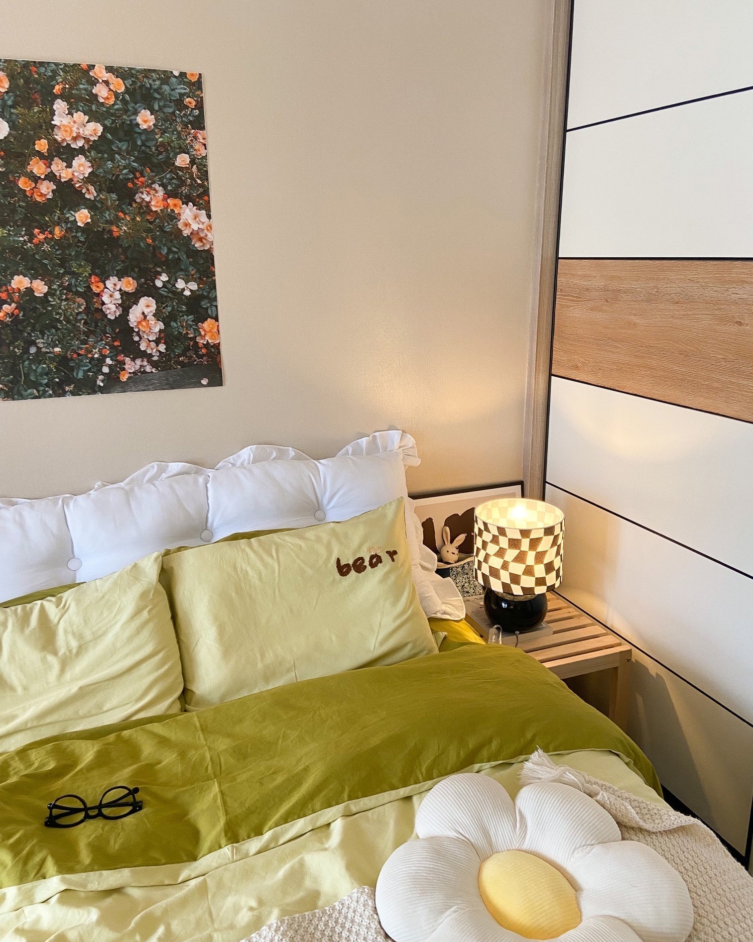 Lampe de Table Géométrique Élégante - Design Unique en Damier et Verre Transparent
