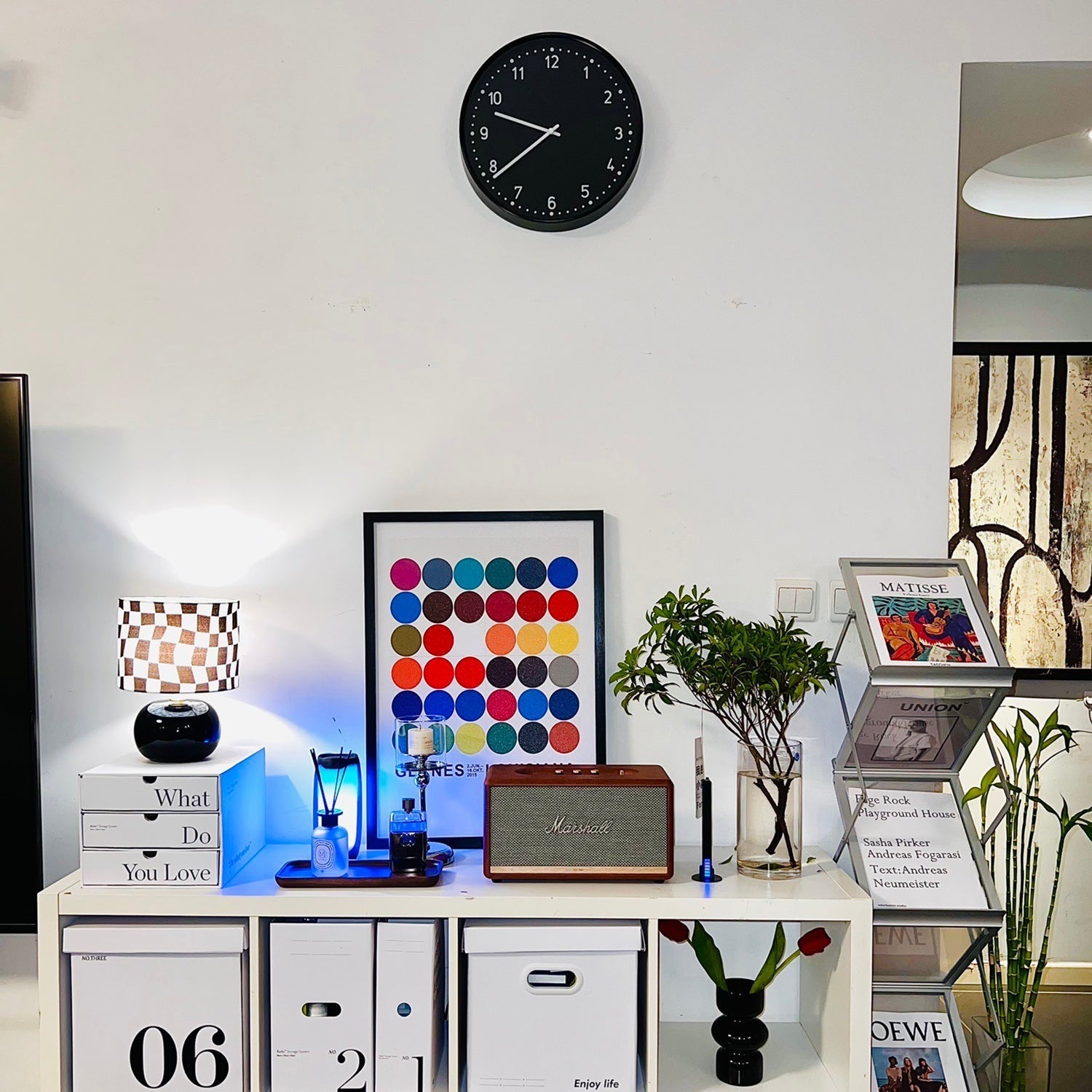 Lampe de Table Géométrique Élégante - Design Unique en Damier et Verre Transparent