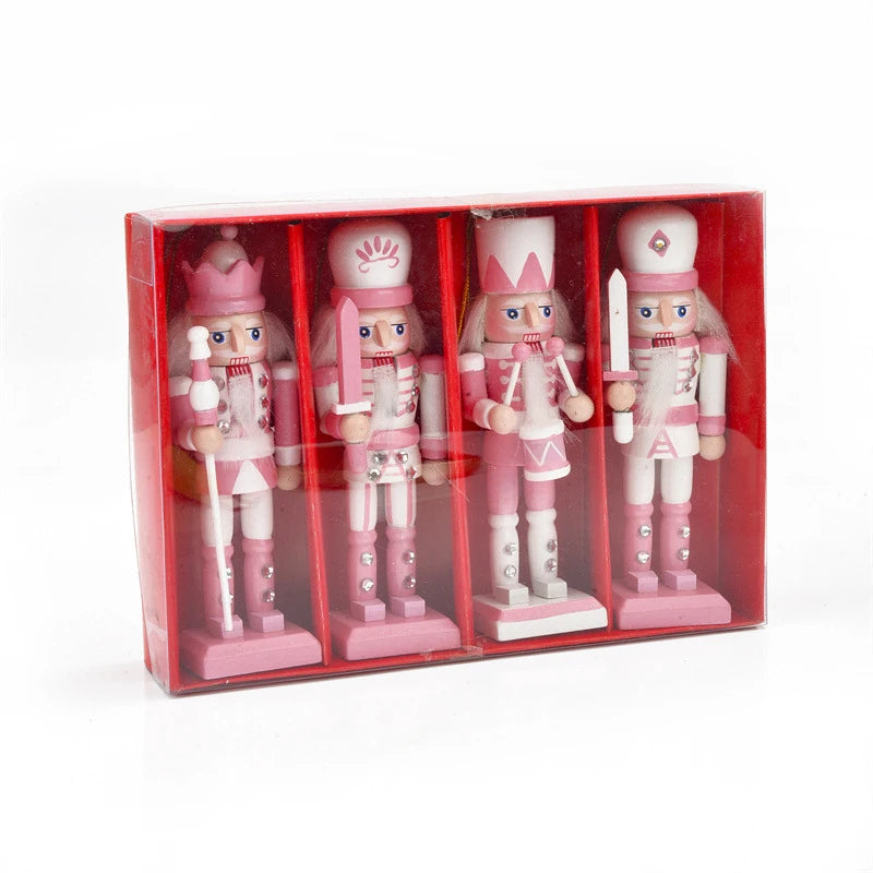Figurines de Casse-Noisettes Cartoon - Décoration Rose Amusante et Unique