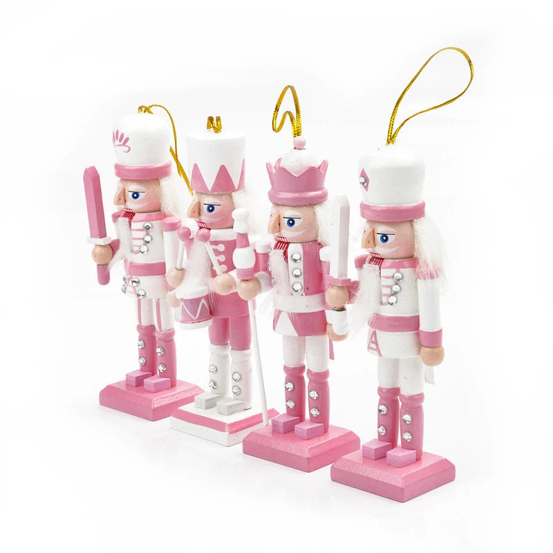 Figurines de Casse-Noisettes Cartoon - Décoration Rose Amusante et Unique