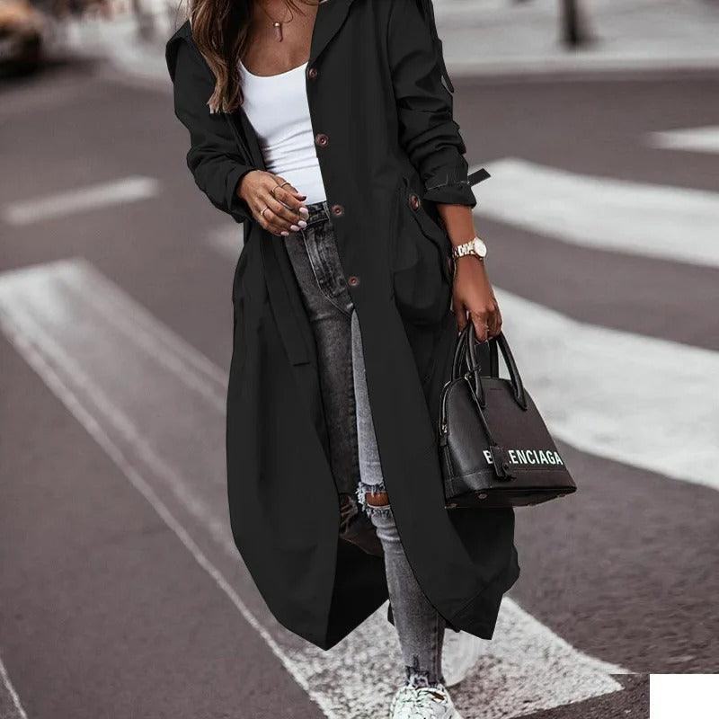 Manteau Imperméable Long pour Femmes - Chic et Léger pour le Printemps