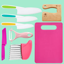 Ensemble de Cuisine pour Enfants - Outils Sûrs et Colorés Sans BPA