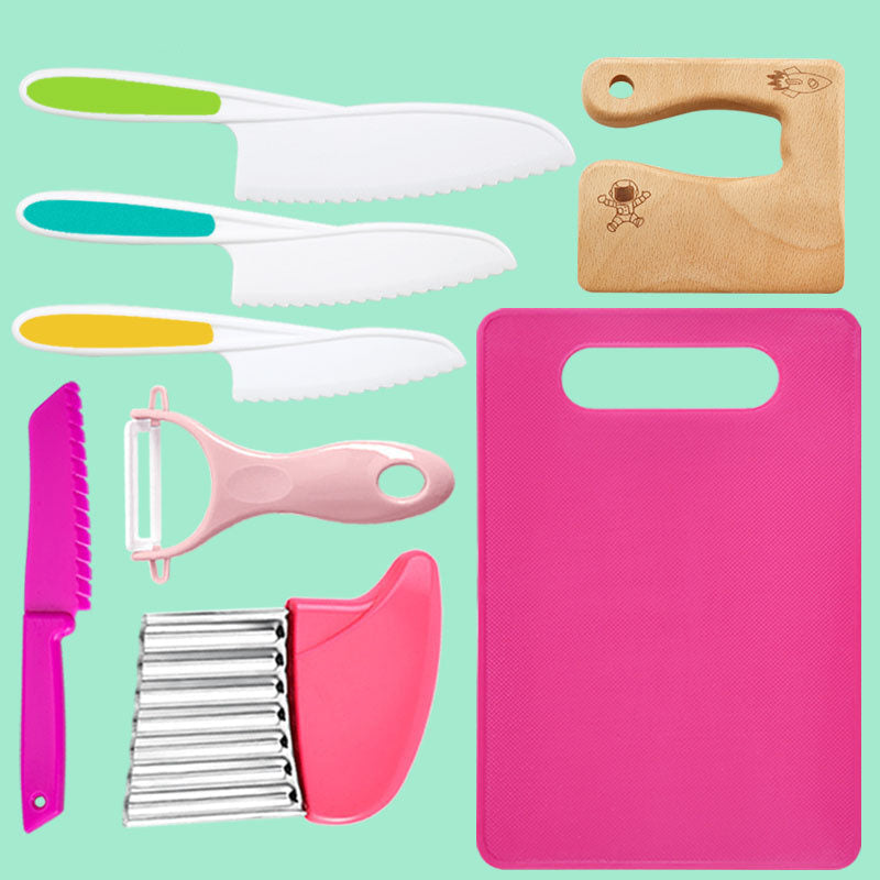 Ensemble de Cuisine pour Enfants - Outils Sûrs et Colorés Sans BPA