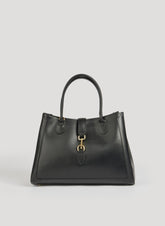 Sac à Main en Cuir Noir - Élégant Tote pour Bureau et Quotidien