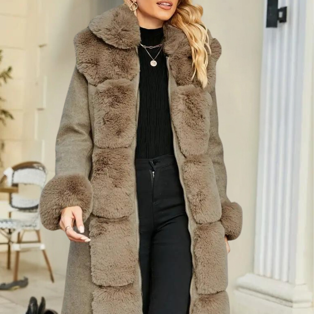 Manteau d'hiver en Peluche - Élégance et Confort pour Femmes