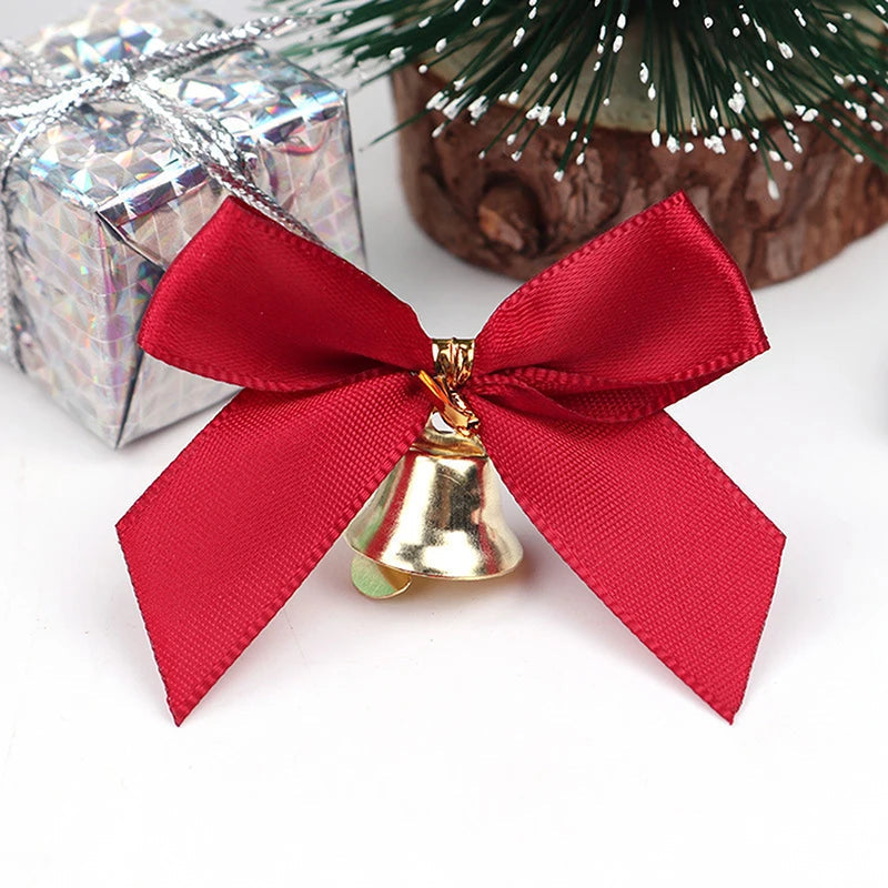 Nœuds de Noël Élégants avec Cloches - Décoration Festive et Polyvalente
