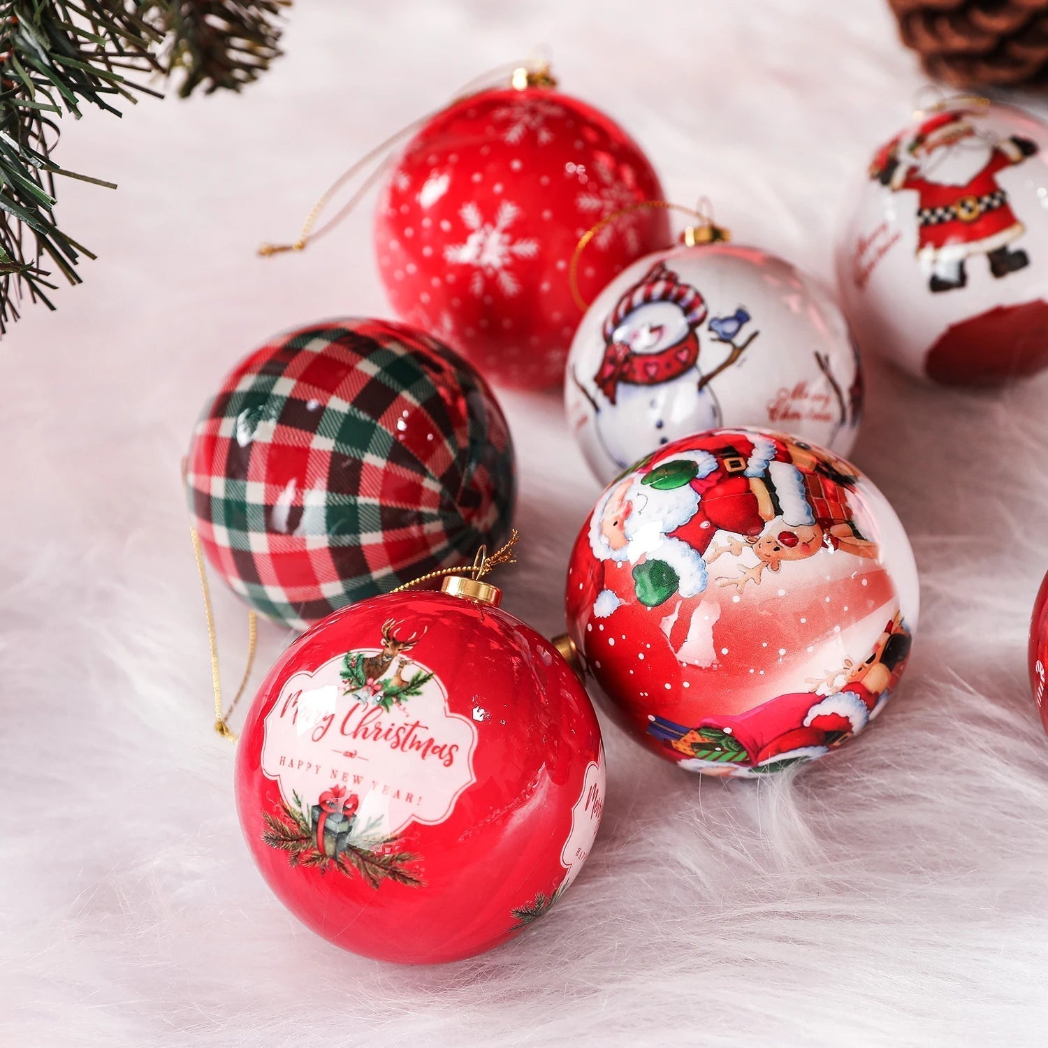 Ornements de Noël Élégants - Décoration Festive et Durable