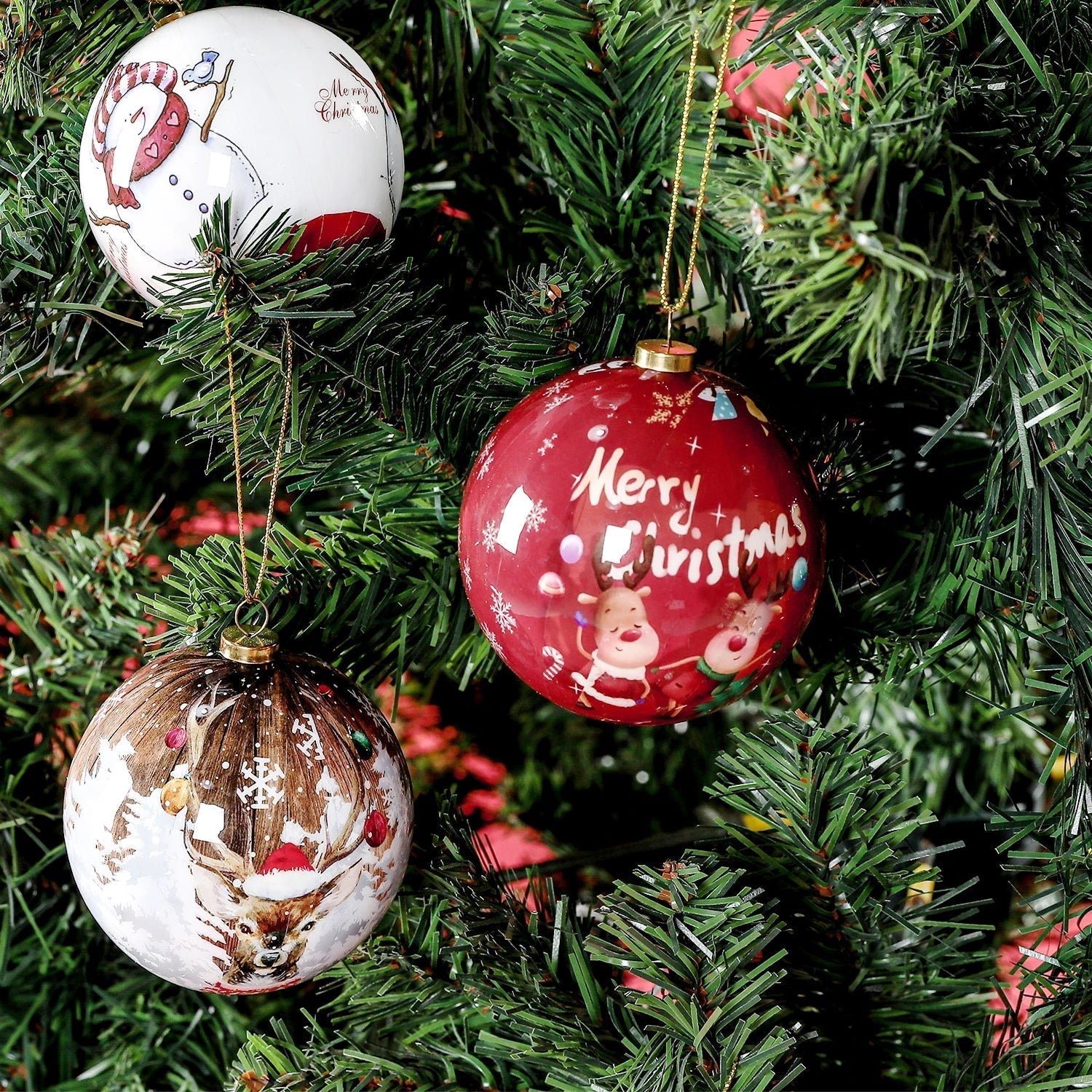 Ornements de Noël Élégants - Décoration Festive et Durable