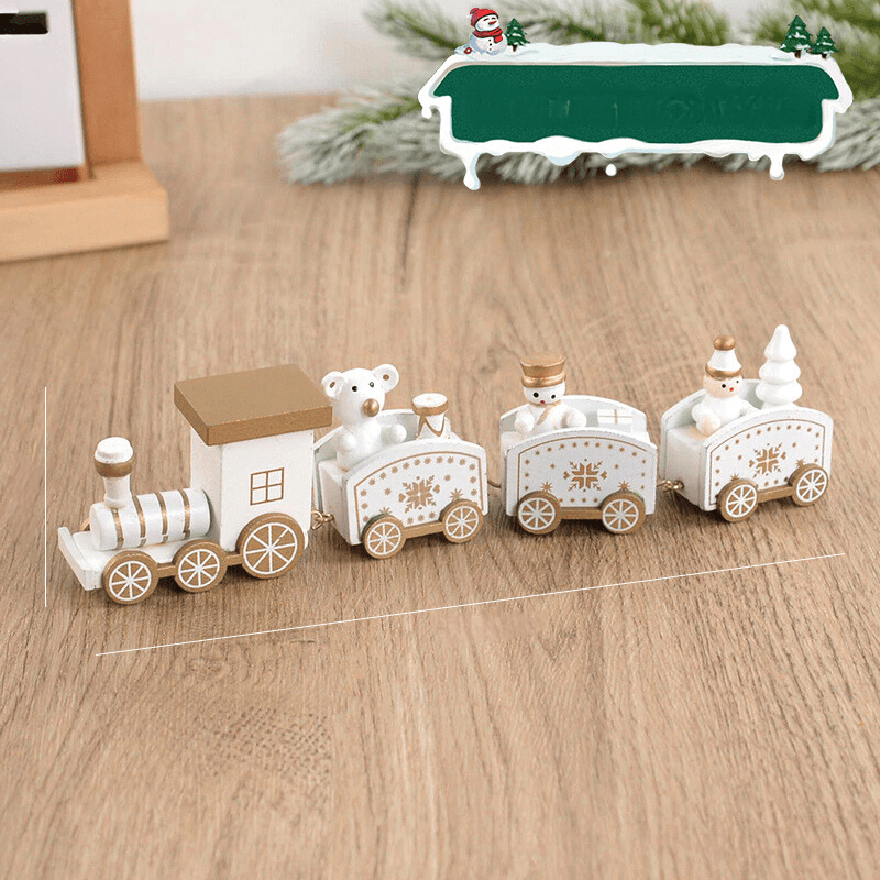 Train de Noël en Bois - Décoration Festive et Ludique