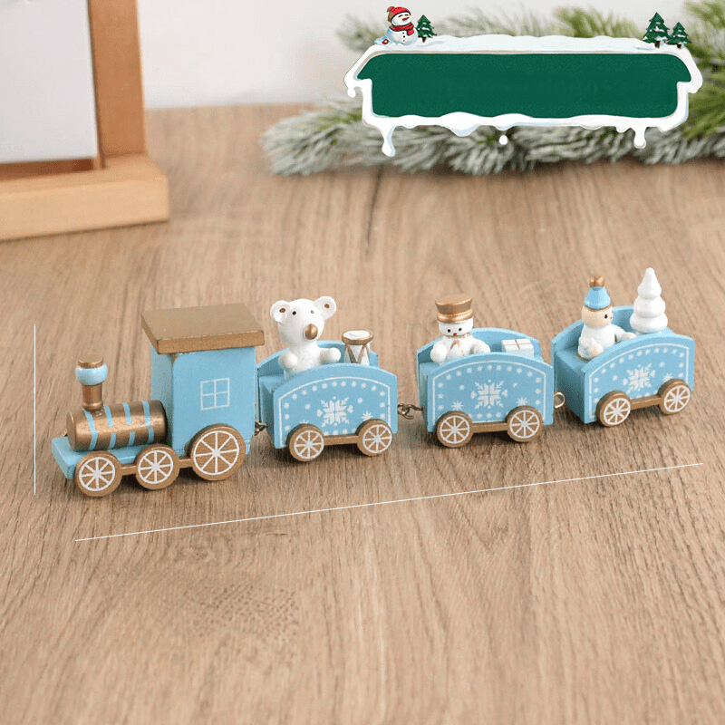 Train de Noël en Bois - Décoration Festive et Ludique