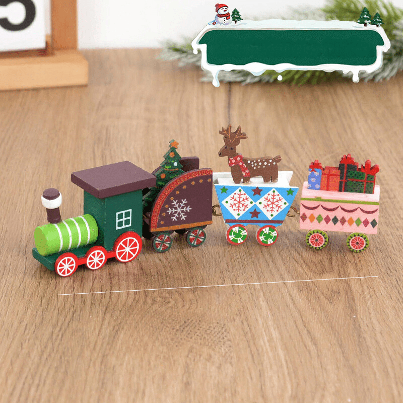 Train de Noël en Bois - Décoration Festive et Ludique