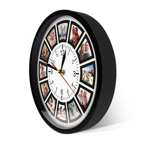 Horloge Murale Personnalisable | Affichage Photo Unique et Élégant
