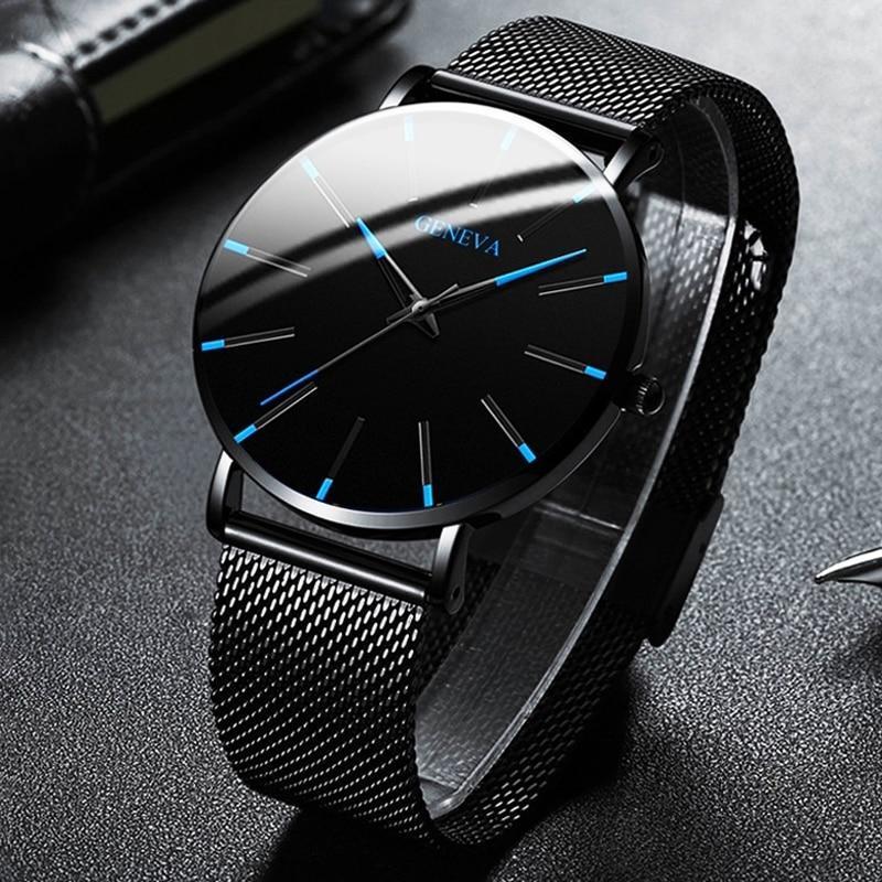 Montre à Quartz Élégante pour Hommes - Style Minimaliste et Confort Optimal