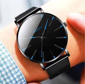 Montre à Quartz Élégante pour Hommes - Style Minimaliste et Confort Optimal