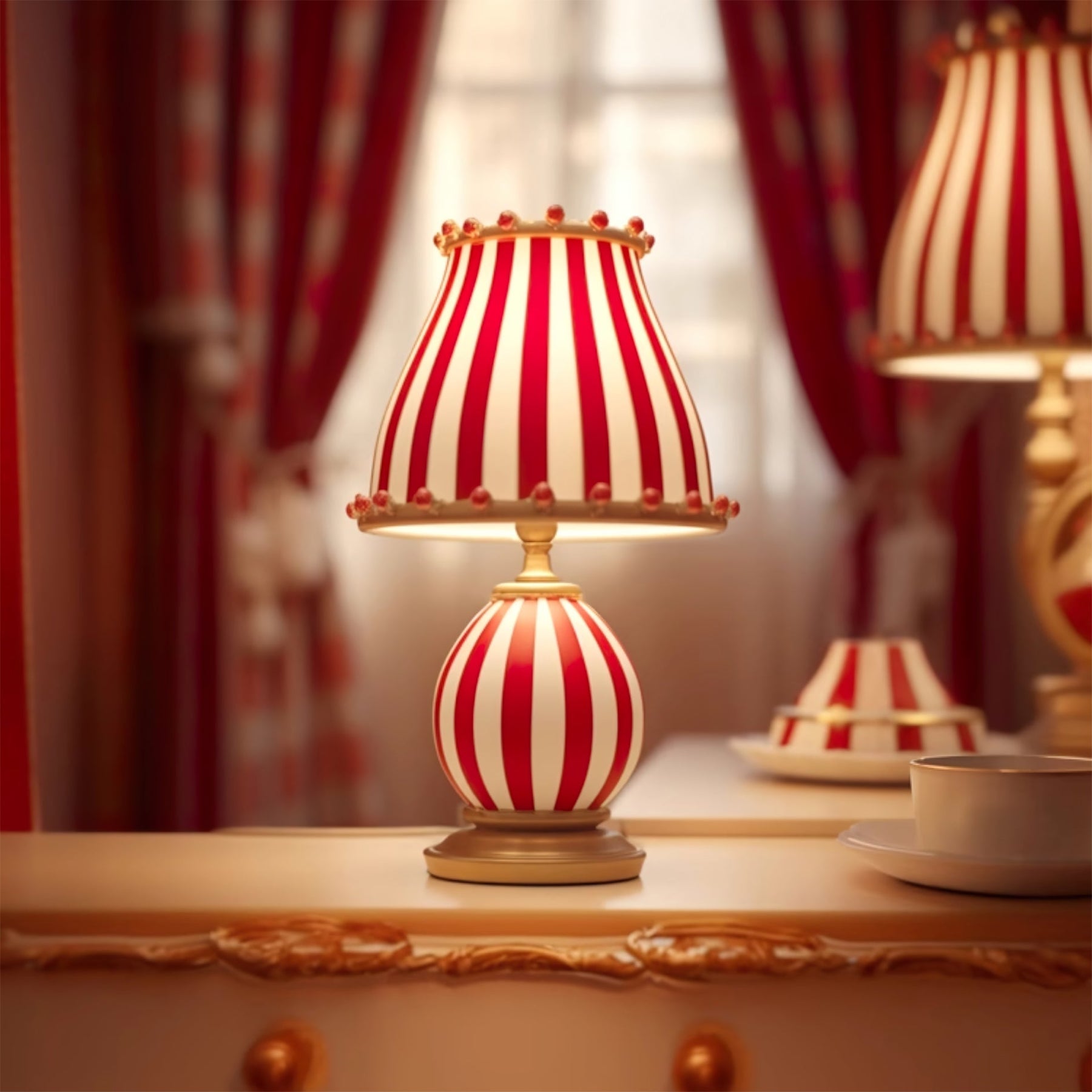 Lampe de Table Cirque Vintage - Éclat Énergique et Élégance Intemporelle