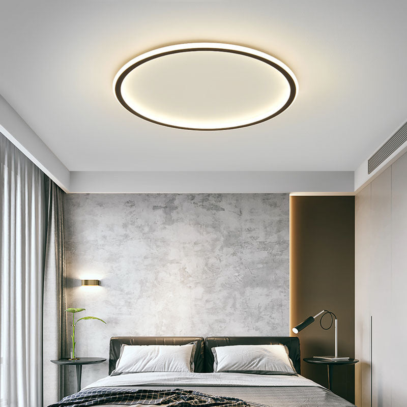 Lampe de Plafond Scandinave Ronde - Design Élégant et Atmosphère Chaleureuse