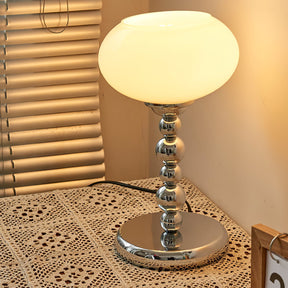 Lampe de Table Futuriste en Verre - Design Élégant avec Finition Chrome