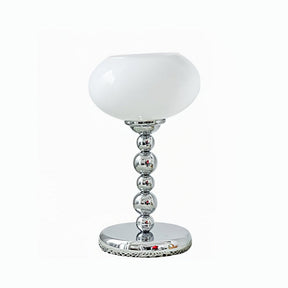Lampe de Table Futuriste en Verre - Design Élégant avec Finition Chrome