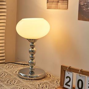 Lampe de Table Futuriste en Verre - Design Élégant avec Finition Chrome