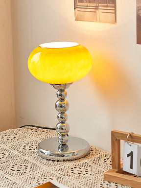 Lampe de Table Futuriste en Verre - Design Élégant avec Finition Chrome