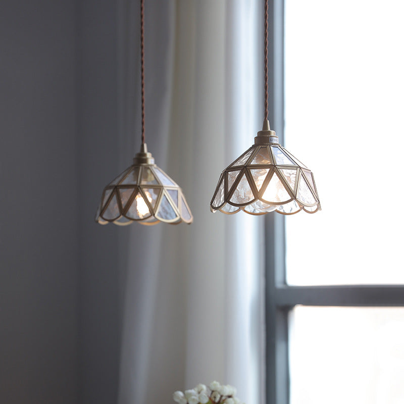 Suspension en Verre Vintage - Élégance Intemporelle et Chaleur Ambiante