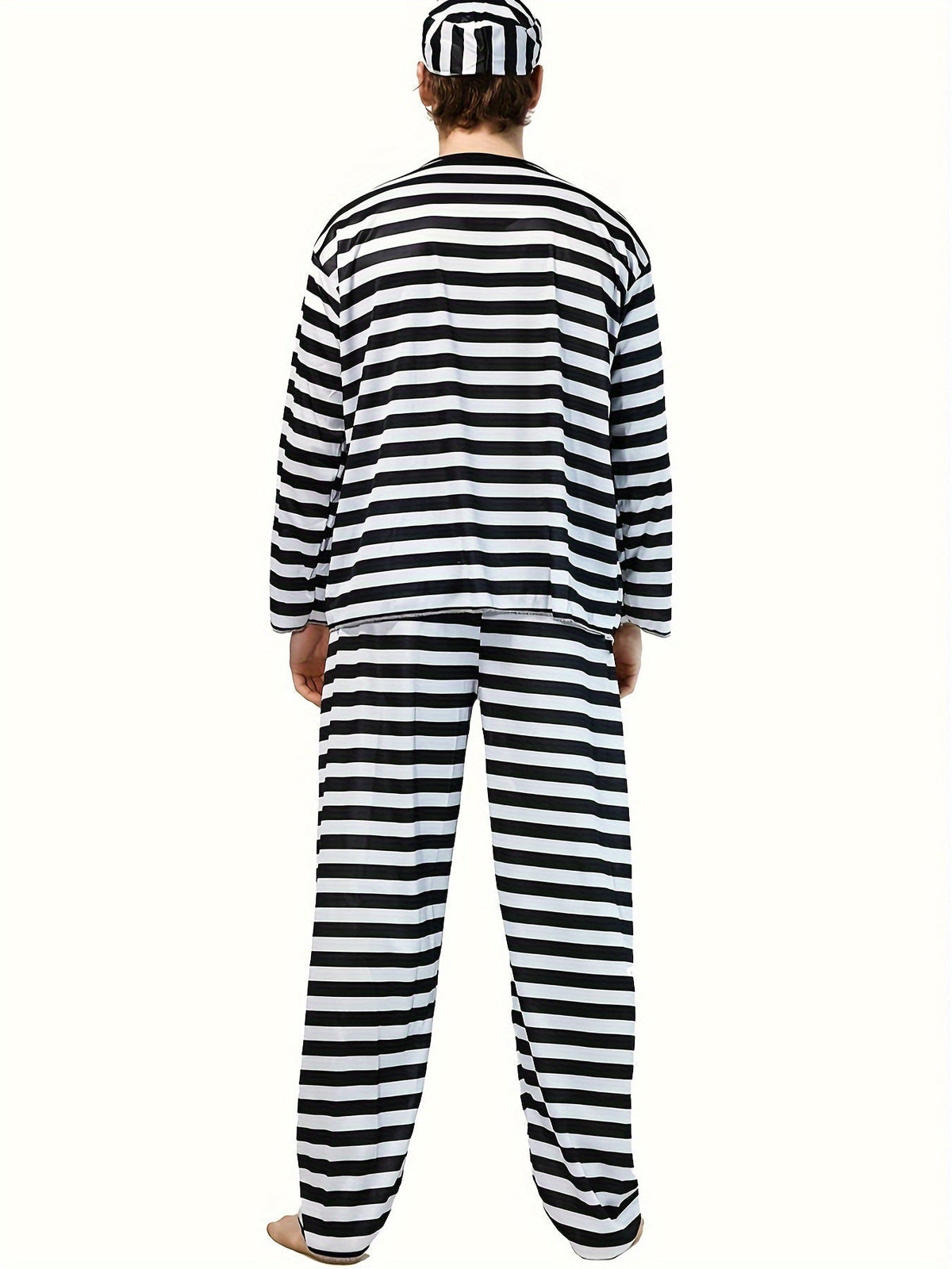 Costume de Prisonnier Vintage - Ensemble à Manches Longues Confortable