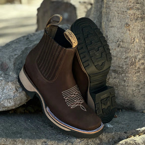 Bottes de Cowboy Unisexes en Cuir - Style Western Confortable et Durable
