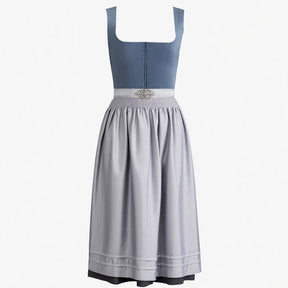 Robe Dirndl Traditionnelle en Bleu Foncé - Élégance Bavaroise pour Oktoberfest
