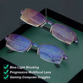Lunettes de Lecture Anti-Lumière Bleue - Protection Confortable et Multifocale