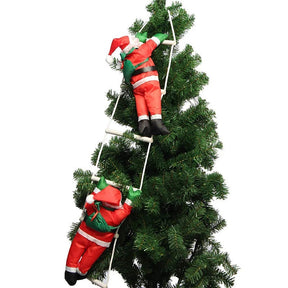 Ornement de Noël Père Noël Grimpant - Décoration Ludique en Trois Tailles