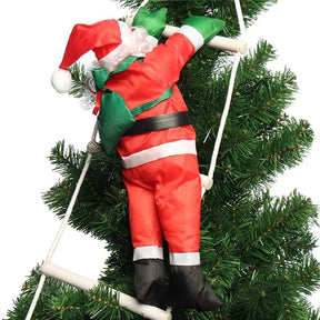 Ornement de Noël Père Noël Grimpant - Décoration Ludique en Trois Tailles