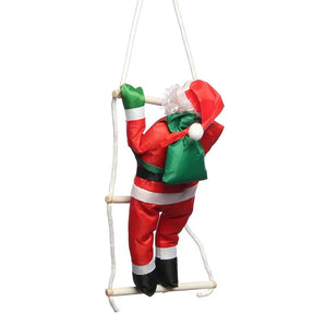 Ornement de Noël Père Noël Grimpant - Décoration Ludique en Trois Tailles