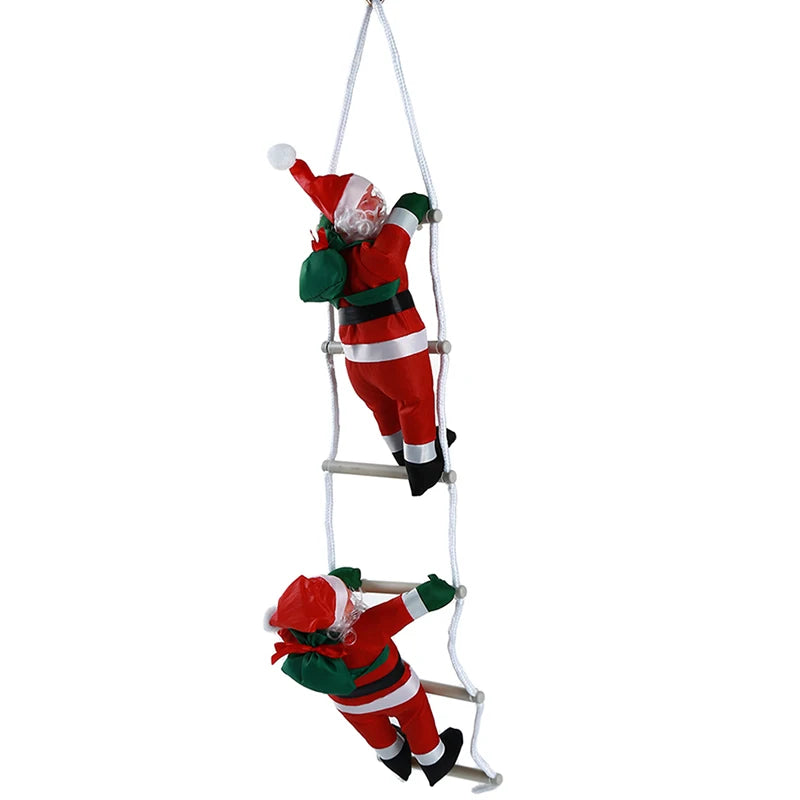 Ornement de Noël Père Noël Grimpant - Décoration Ludique en Trois Tailles