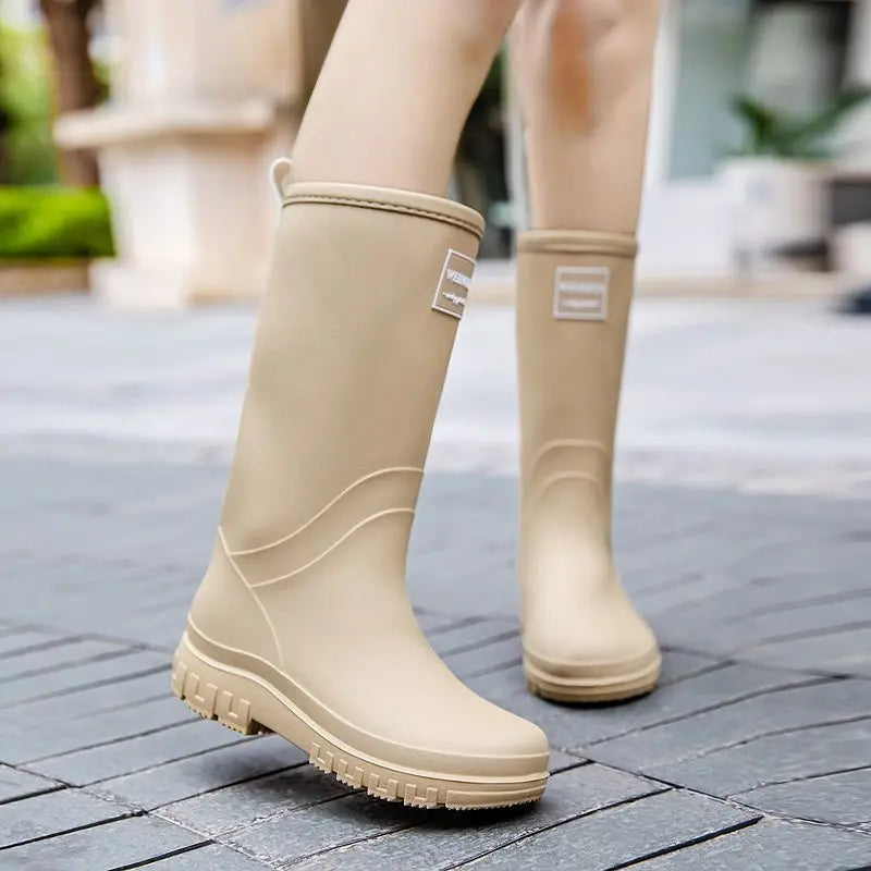 Bottes de Pluie Mi-Mollet Femme - Imperméables et Antidérapantes pour Confort