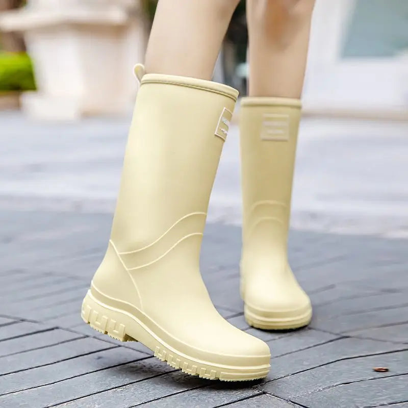 Bottes de Pluie Mi-Mollet Femme - Imperméables et Antidérapantes pour Confort