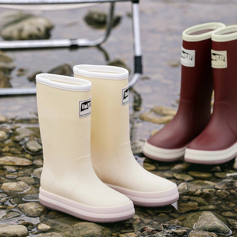Bottes de Pluie Imperméables pour Femmes - Confort et Adhérence en Extérieur