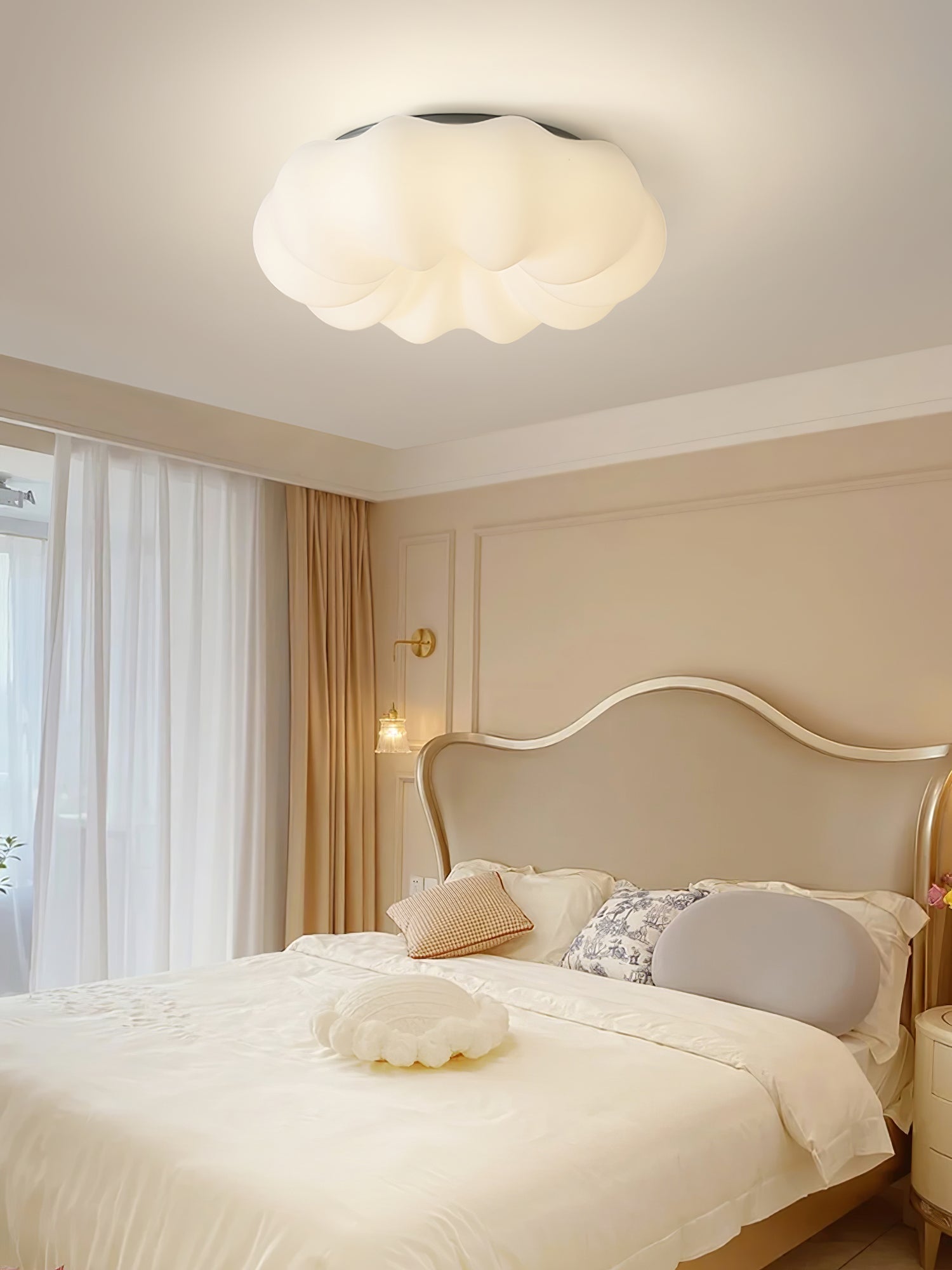 Lampe de Plafond Japonaise - Design Nuage et Éclairage Chaud