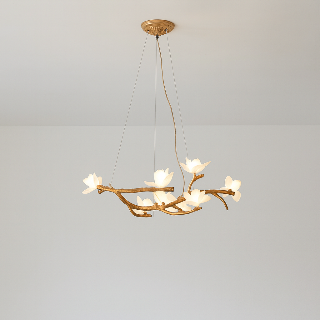 Lustre en Branche d'Arbre - Éclairage Contemporain et Accueillant