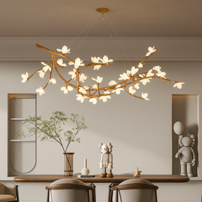 Lustre en Branche d'Arbre - Éclairage Contemporain et Accueillant