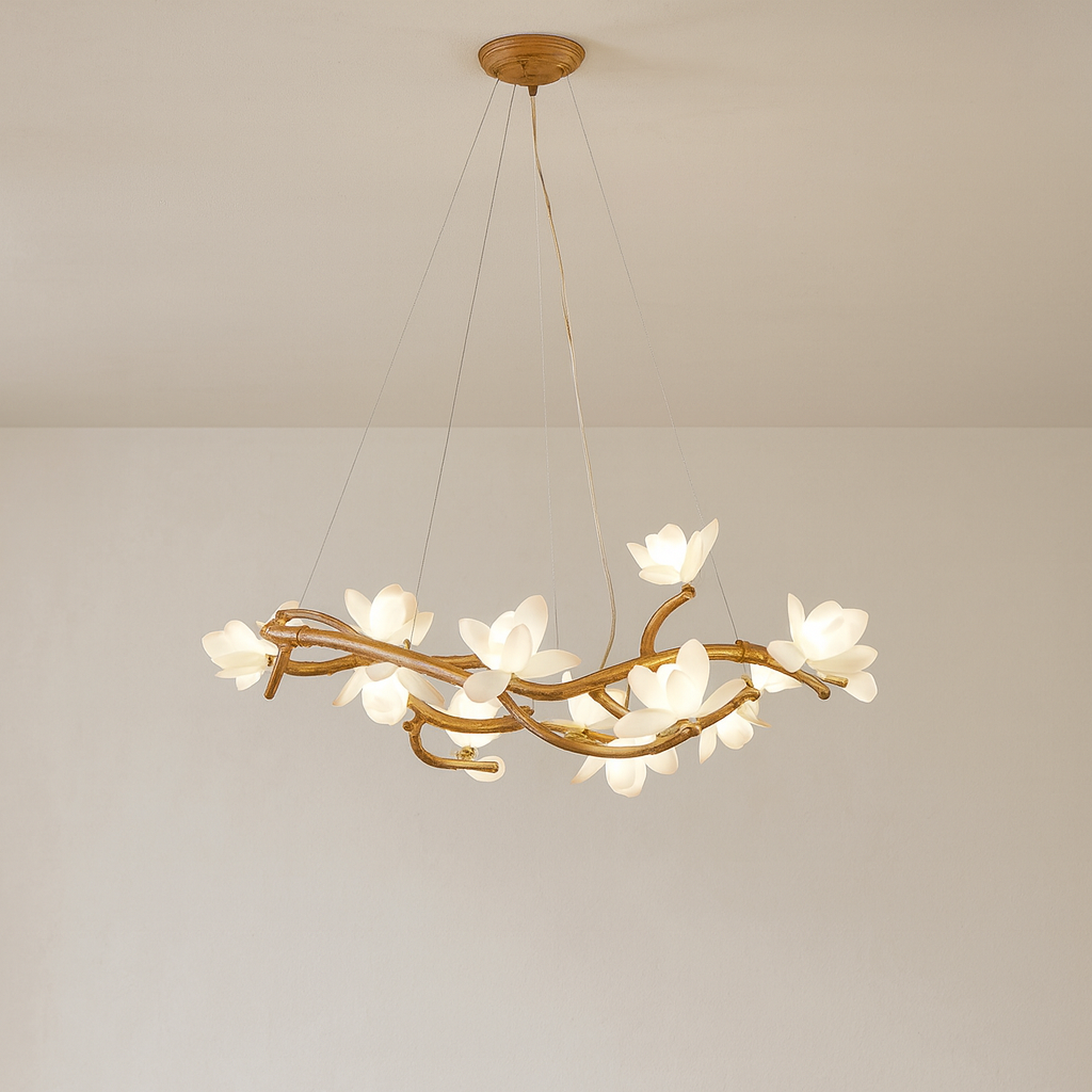 Lustre en Branche d'Arbre - Éclairage Contemporain et Accueillant
