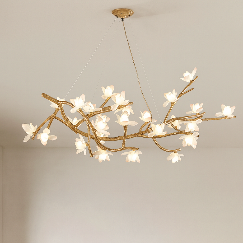 Lustre en Branche d'Arbre - Éclairage Contemporain et Accueillant