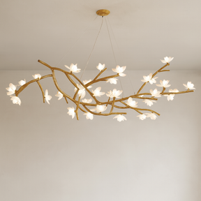 Lustre en Branche d'Arbre - Éclairage Contemporain et Accueillant