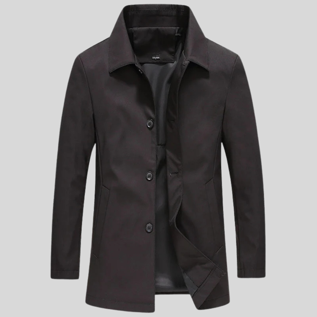 Manteau Long pour Hommes - Élégant et Coupe-Vent pour Saisons Froides