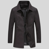 Manteau Long pour Hommes - Élégant et Coupe-Vent pour Saisons Froides