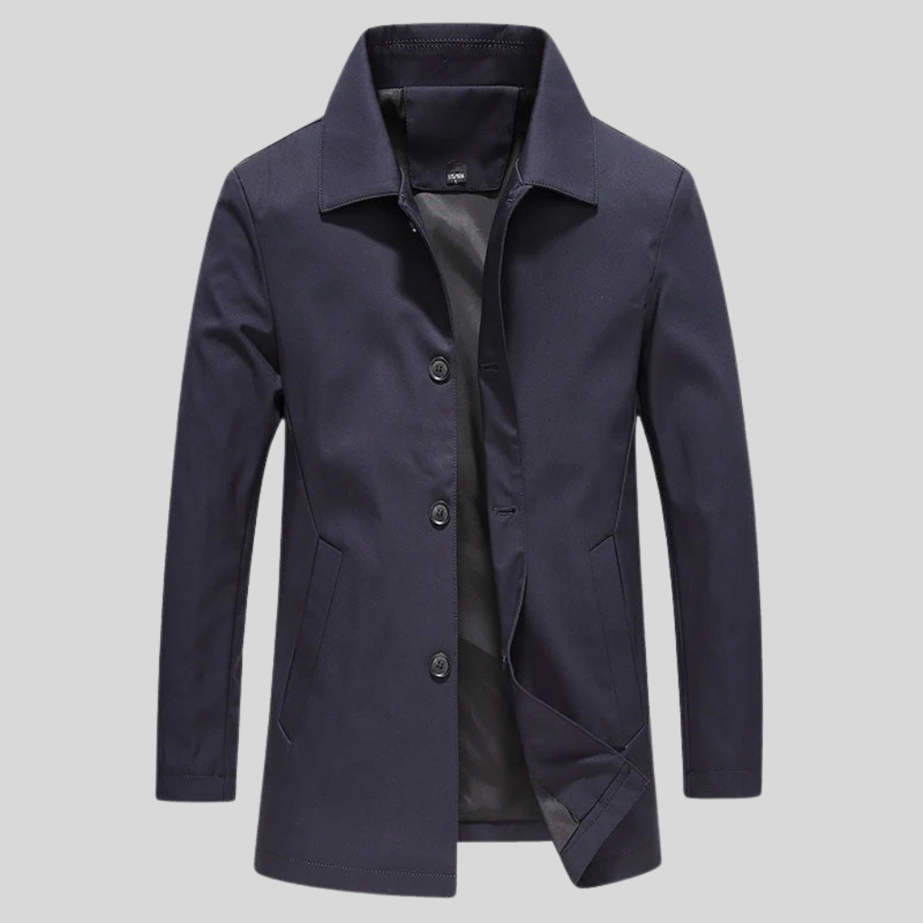 Manteau Long pour Hommes - Élégant et Coupe-Vent pour Saisons Froides