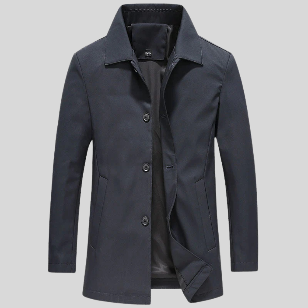 Manteau Long pour Hommes - Élégant et Coupe-Vent pour Saisons Froides