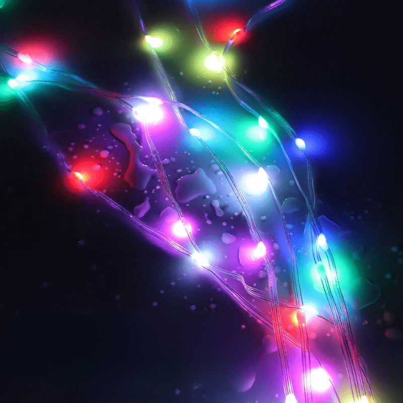 Éclairage LED RGBIC Multicolore - Ambiance Festive et Contrôle Facile