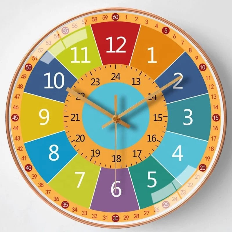 Horloge Murale pour Enfants - Apprentissage Ludique de l'Heure