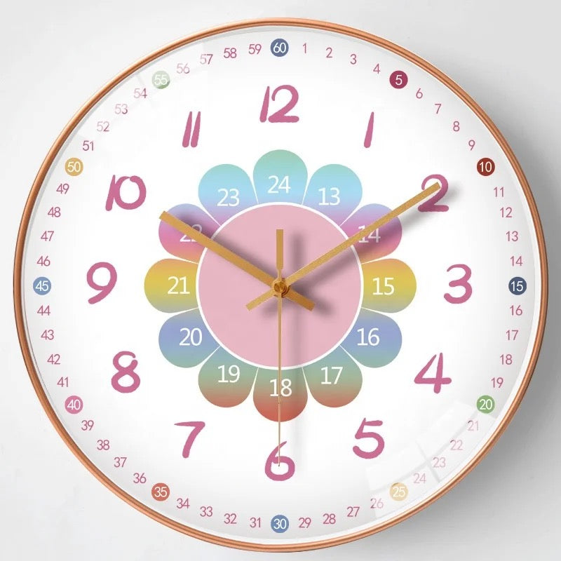 Horloge Murale pour Enfants - Apprentissage Ludique de l'Heure