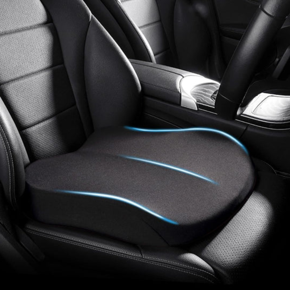Coussin de Siège Auto Ergonomique - Confort et Soutien pour le Dos